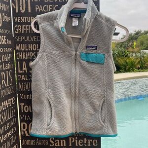 Patagonia grey turquoise vest